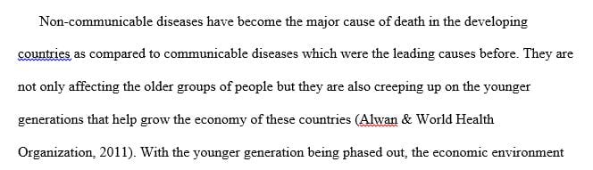 How is the transition from communicable to non communicable diseases a major cause of morbidity and mortality