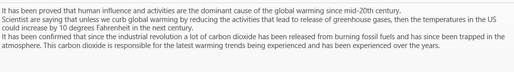 How the team’s combined energy usage contributes to the greenhouse effect 