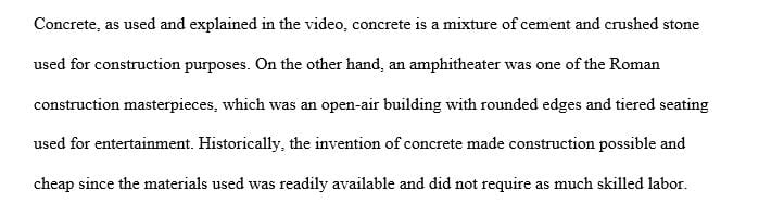 Identify and define at least 2 key terms in Roman Architecture.