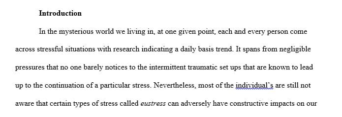 Identify factors that causes stress