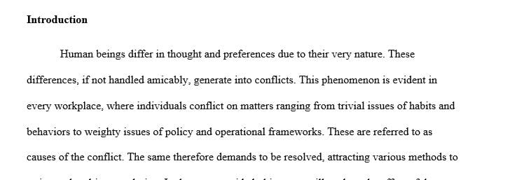 Identify the factors responsible for conflict within an organization.