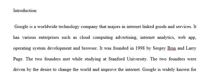 Identify two (2) examples of services or amenities that Google provides to its employees