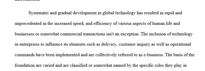 In the context of an e-Business application explain the technology classes of Aspect-Oriented