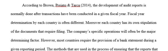 In what ways do company audit reports vary in different countries