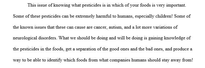 Know what pesticides are inside which of your foods and the effects that they have on you.