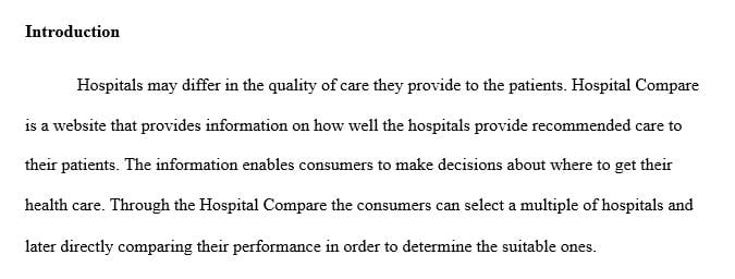 Locate and compare performance measurement data on common health conditions