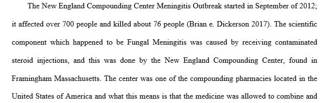  New England Compounding Center meningitis outbreak 