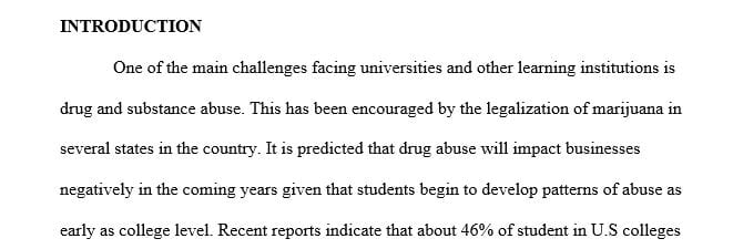 Prepare a report for the president of the university that summarizes your assessment