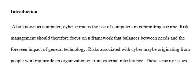 Read Four (4) academically reviewed articles on Cyber Security and Risk Management