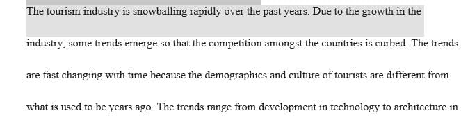 Research and prepare a 4 page report on the top 5 trends in tourism and hospitality industry