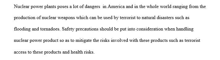 Research nuclear power dangers in the United States
