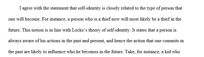 Self identity is a very important concept when committing a crime because the person committing the crime  
