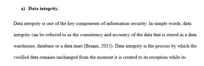 Submit your data integrity and scrubbing portion of the plan.
