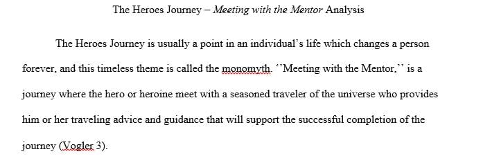 The Meeting with the Mentor stage is important for the hero/heroine