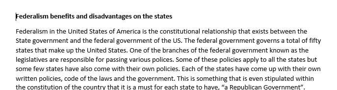 The benefits of federalism as the ability for individual states to serve as public policy laboratories