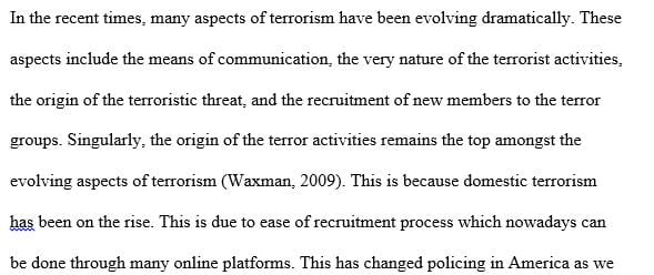 The challenge of terrorism against the United States led the government to create the Department of Homeland Security