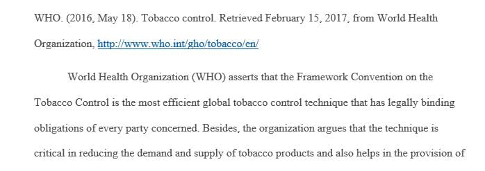 Topic: Tobacco policy control