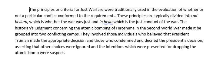 Walzer raises serious questions about the Supreme Emergency vs. the political need for unconditional surrender