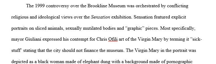 Watch videos about the 1999 controversy at the Brooklyn Museum involving artist Chris Ofili and then Mayor Rudy Giuliani.