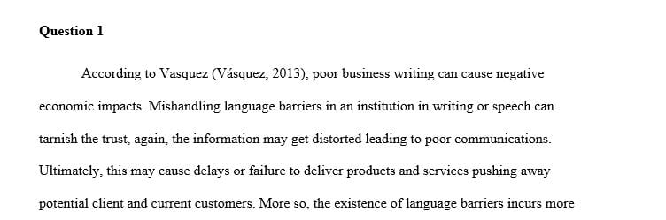 What are some of the problems that poor writing causes for businesses