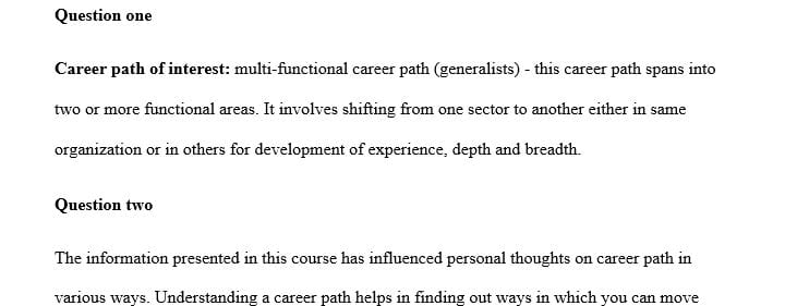 What career paths are of interest to you