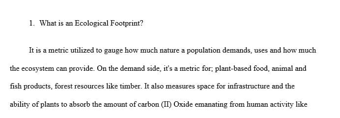 What changes can you make in your life to reduce your Ecological Footprint