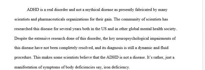 What do you suppose is causing the continuing increase in the number of children diagnosed of ADHD