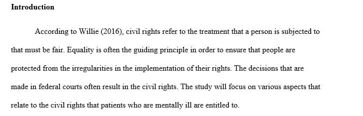 What do you think about the civil rights of mentally ill patients