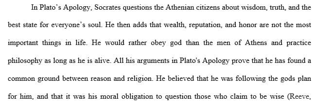 When discussing socrates, focus upon his piety and explain how his piety