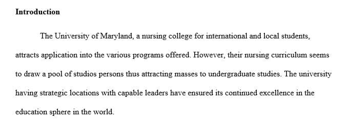 Why nursing and why university of maryland school of nursing