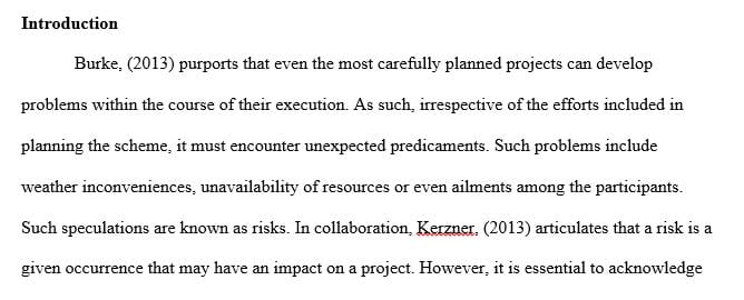 Why should all projects include risk in their project planning 