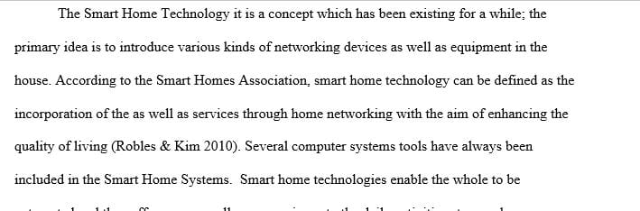 Write a paper about 3000 words about Smart Home Technology