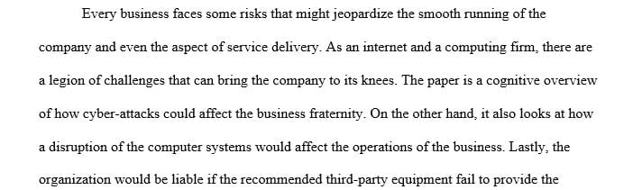 Write a two page briefing paper which can be used by a member of the corporate board to explain these risks to shareholders.