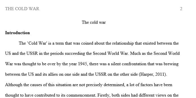 Analyze how people understand the Cold War today