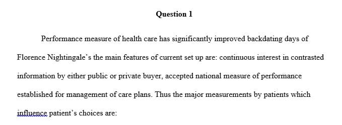 Assignment 2: Managing Health Care Quality  