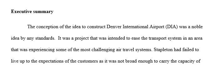 Case Study on the Denver International Airport