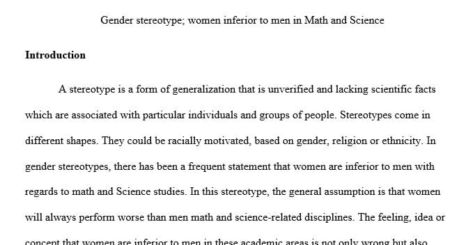 Creating a causal analysis of a stereotype or myth