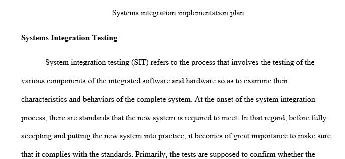 Develop a detailed project plan for all of the final implementation