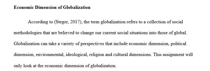 Discuss how the book defines Economic Dimension & Give a recent WSJ article example of an Economic Dimension issue