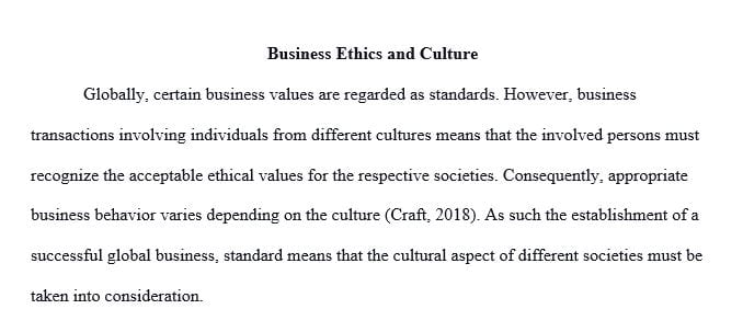 Do you believe that it is impossible to develop a standardized set of ethical standards for improving industry