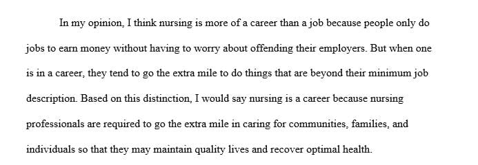 nursing career goals