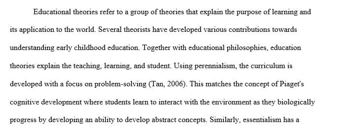 Explain how educational philosophies are ingrained in educational theory.