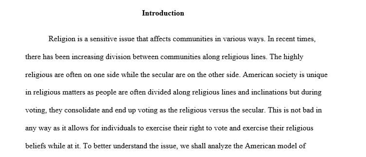 Explain the American model of religion lectures (Putnam et al)