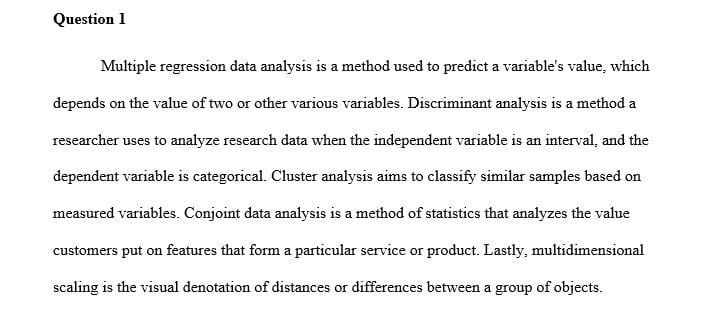 Explain the different types of data interpretation methods