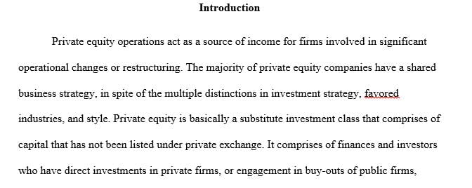 Explain the impact of private equity firm acquisition of manufacturing and retail firms.