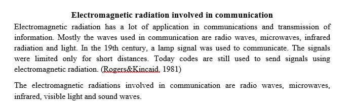 Explain the scientific and technical concepts related to communication.