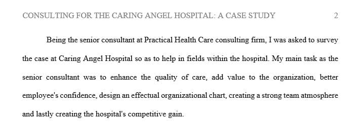 Caring Angel Hospital Case Study