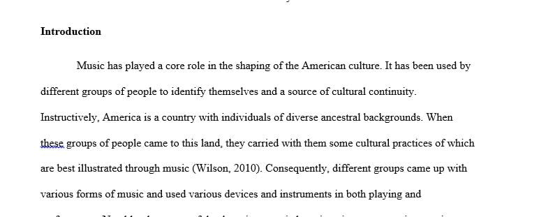 How different genres of music reflect something unique about America.