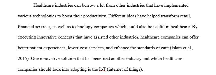Identify industries outside of health care that have deployed innovative management techniques