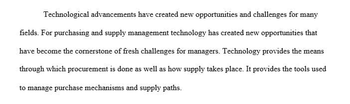 Identify one major challenge facing leaders in the Purchasing and Supply Management field today